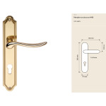 Beta Linea Calì Tirador con Placa para Puerta Interior Estilo Romántico