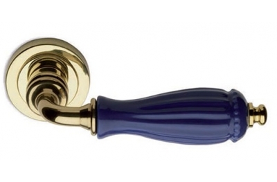 Blue Godiva Classique PFS Pasini manija para puerta de latón con roseta