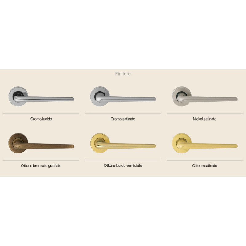 Brixia Linea Calì Tirador Clásico de Latón para Puertas Interiores