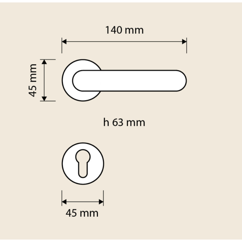 Brixia Linea Calì Tirador Clásico de Latón para Puertas Interiores