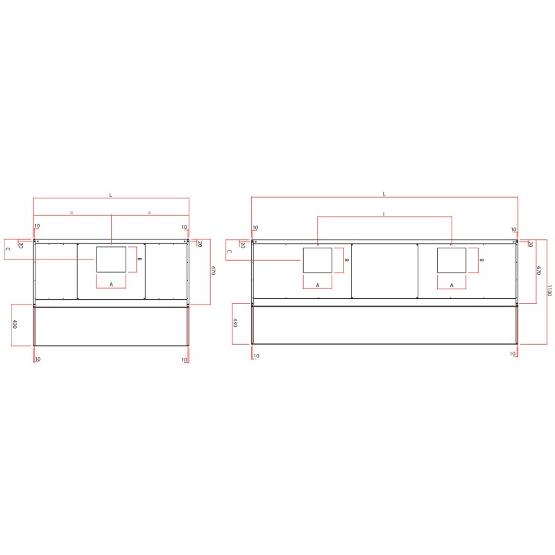 Campana de Pared en Acero Inoxidable Sin Electroventilador