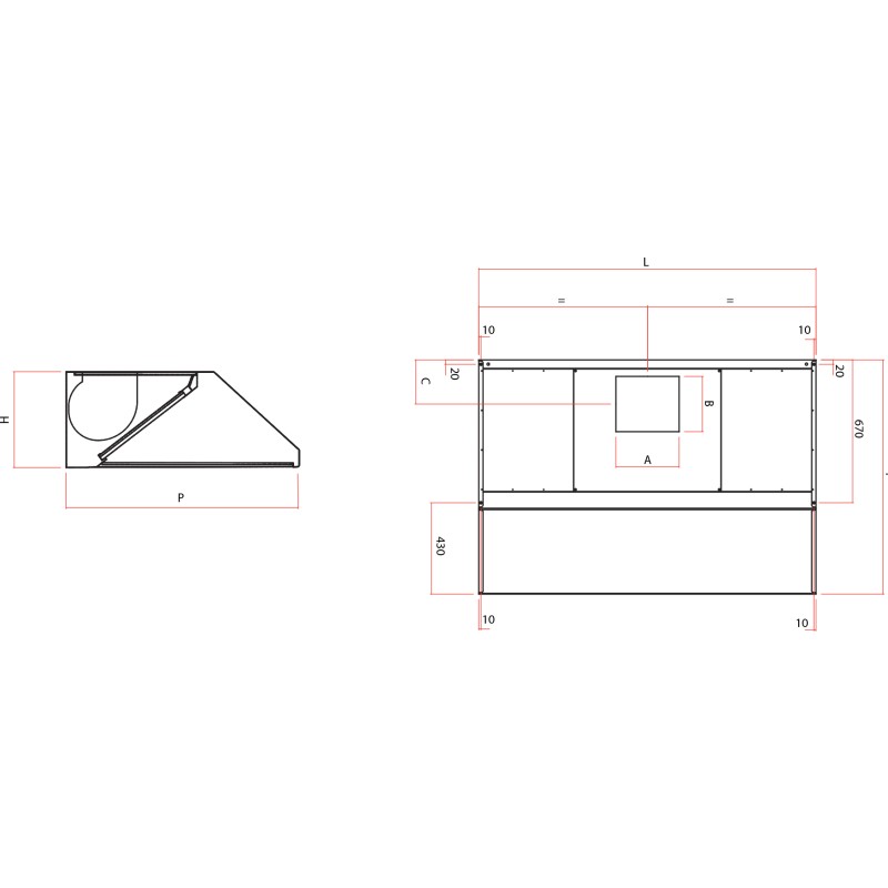 Campana Extractora de Pared en Acero Inox con Electroventilador