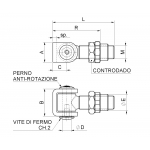 Perno con casquillo de bisagra y la puerta de tuerca oscilación Combiarialdo