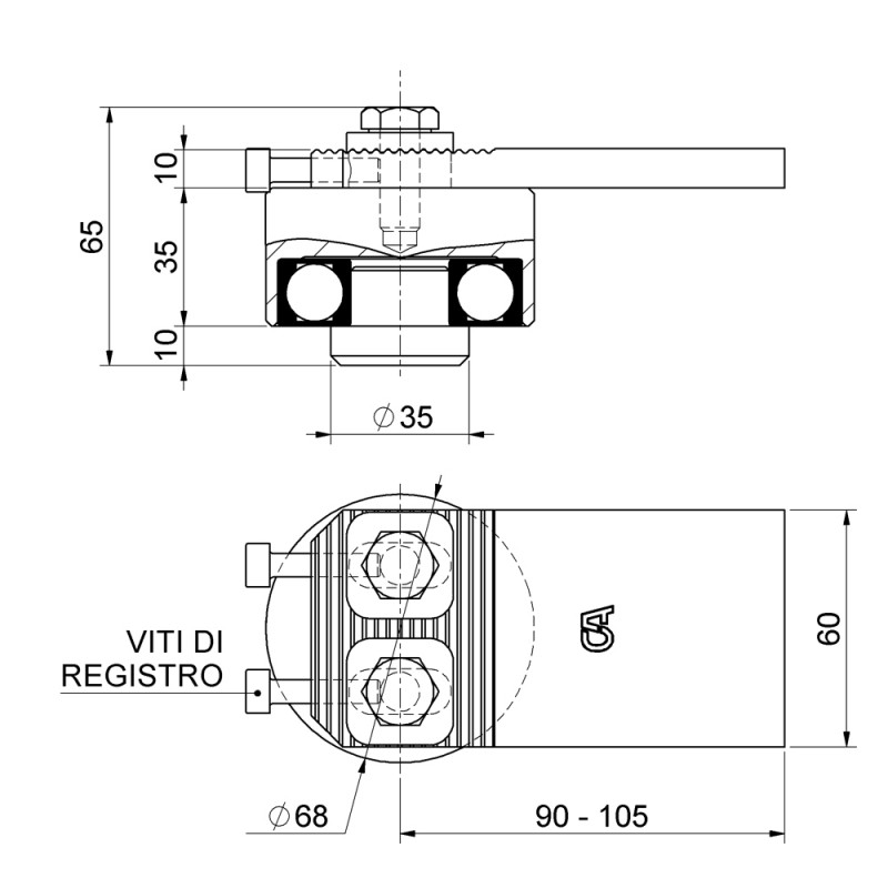 Teniendo Bisagra con tornillos ajustables con Gran Puerta swing Combiarialdo