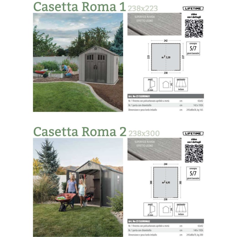 Casita de Exterior en PVC Polietileno Lifetime Roma