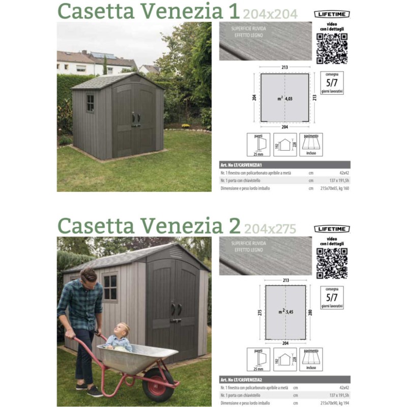 Casita en PVC Polietileno de Alta Densidad Lifetime Venecia