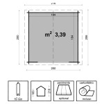 Casa de Herramientas de Madera 200x200 cm Giulia Losa