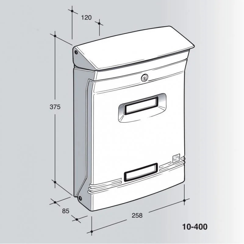 Buzón de Aluminio Silmec Gioiosa Formato Revista