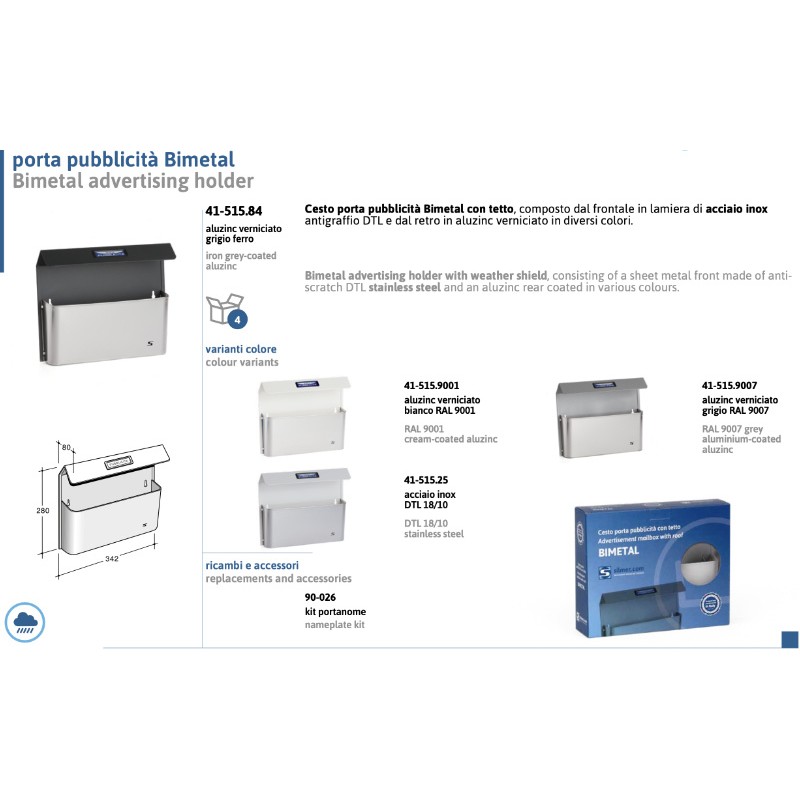 Caja Publicitaria de Condominio con Techo Bimetal Silmec