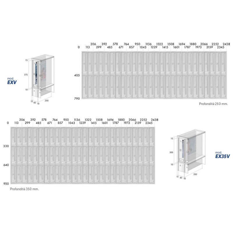 Buzones Verticales Externos para Condominios EXV / EX35V