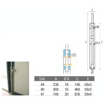 Cerrojo Vertical Galvanizado Reversible Sin Cerradero