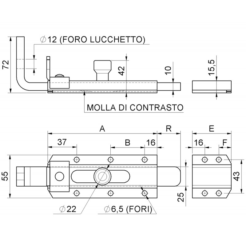 Heavy-sostenedor tornillo de cierre Sistema Combiarialdo