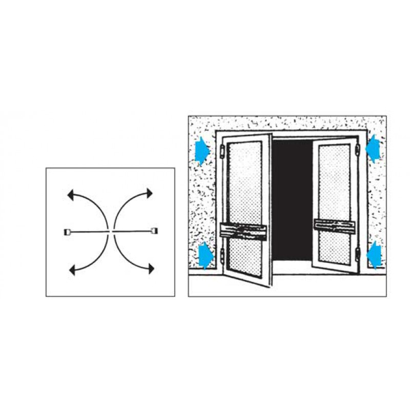 BISAGRA DOBLE ACCION HIERRO LATONADO PARA PUERTAS BATIENTES