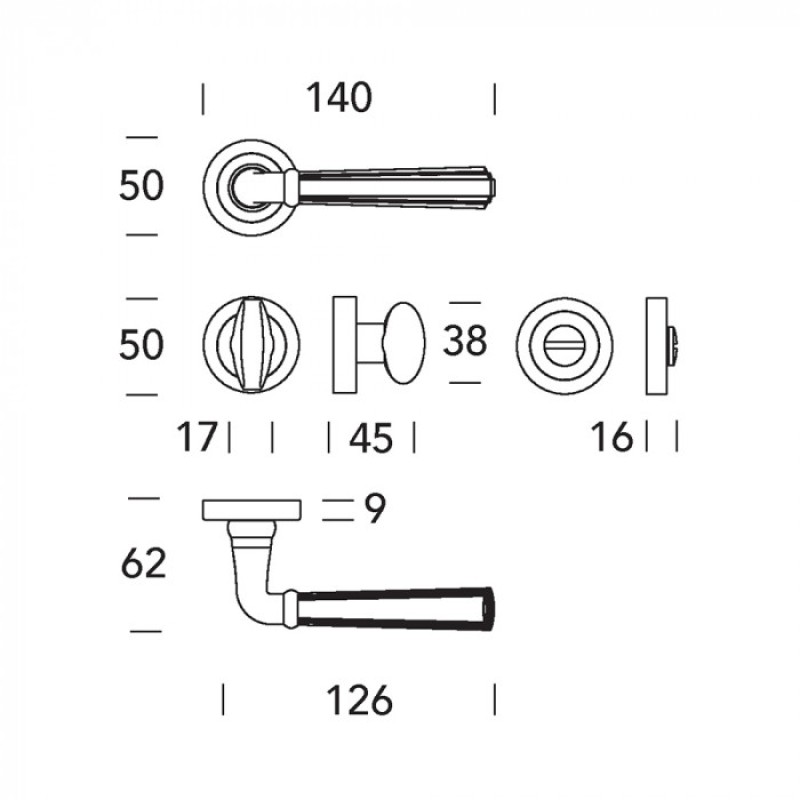 Charme Reguitti Manilla Vintage Estilo Rústico en Latón
