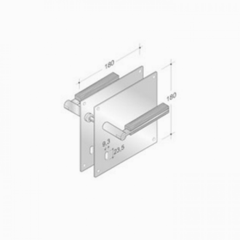 Maneja par de PBA 2001.YOD.PLA madera y acero inoxidable AISI 316L