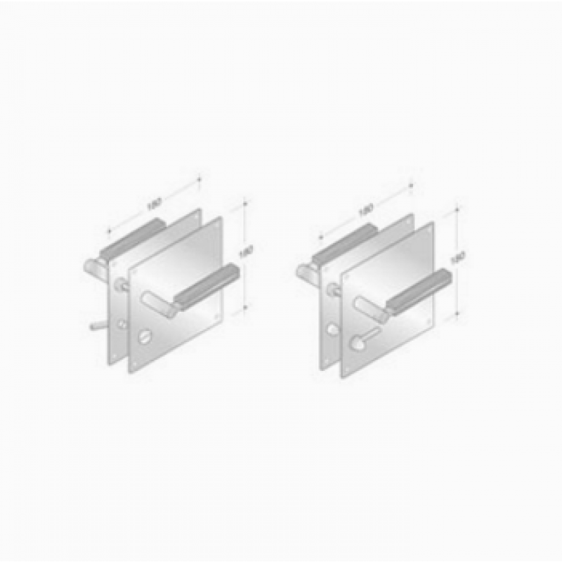 Maneja par de PBA 2002.YOD.PLA madera y acero inoxidable AISI 316L