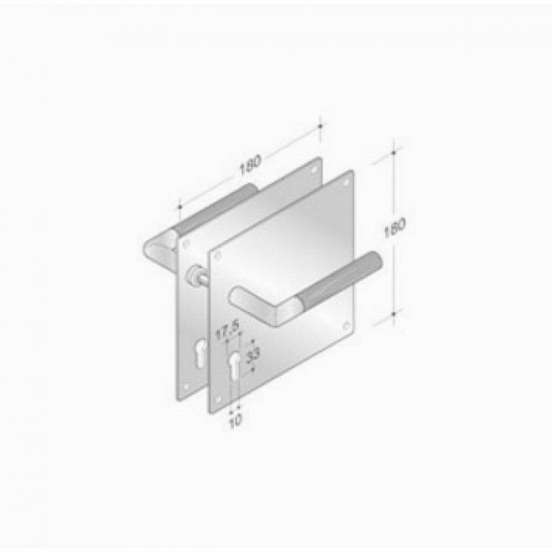 Maneja par de PBA 2003.YOD.PLA madera y acero inoxidable AISI 316L