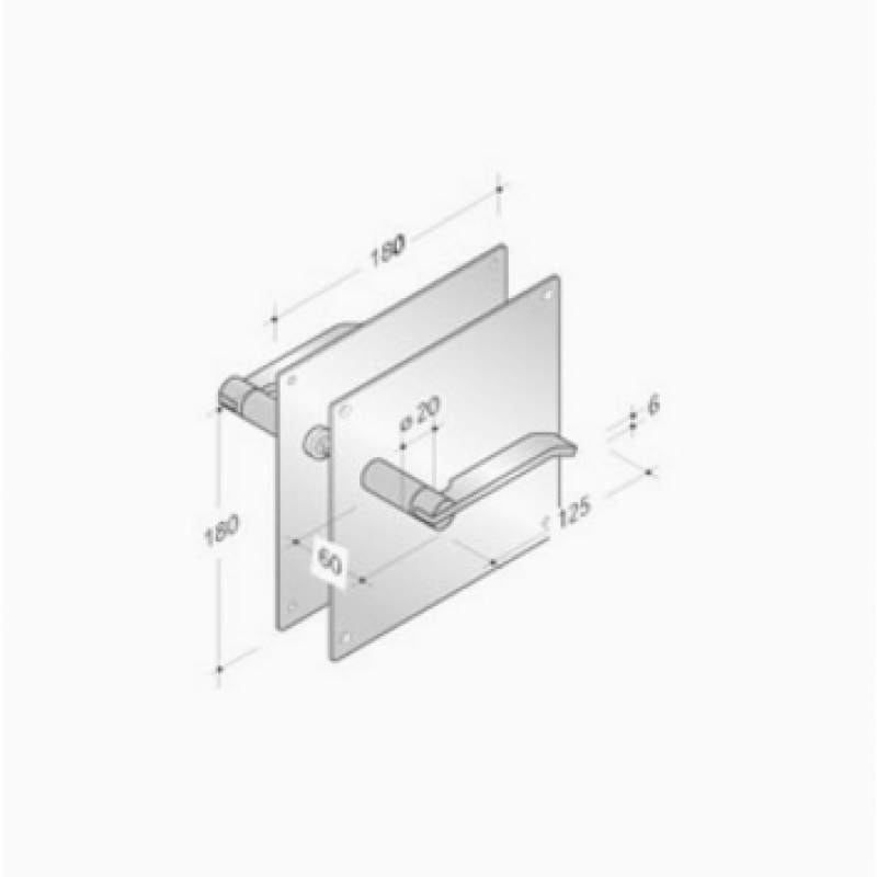 de llaves de par placa PBA 2022/2001 acero inoxidable AISI 316L