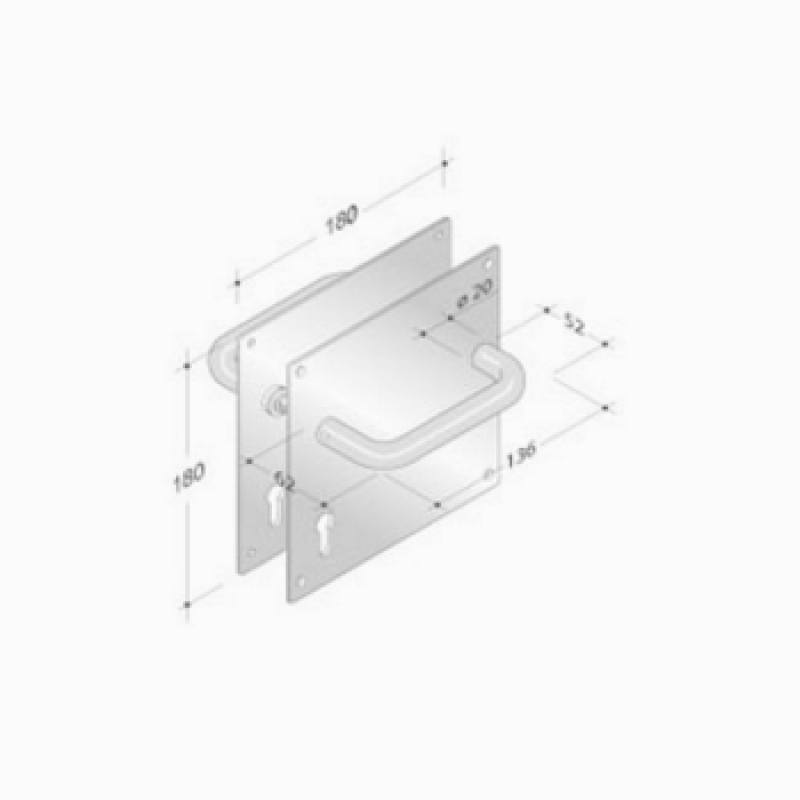 de llaves de par placa PBA 2027/2001 acero inoxidable AISI 316L