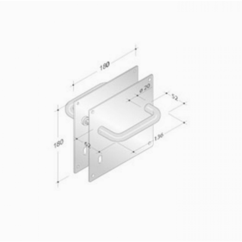 de llaves de par placa PBA 2027/2001 acero inoxidable AISI 316L