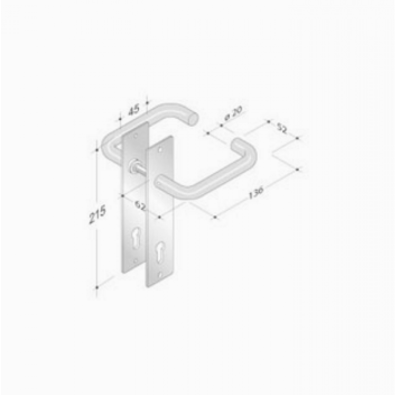 de llaves de par placa PBA 2027/2001 acero inoxidable AISI 316L