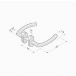 Pareja manijas PBA acero inoxidable AISI 316L 2027T