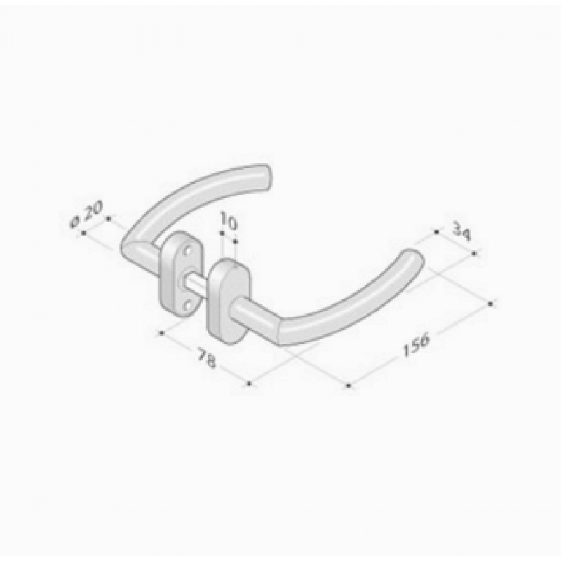Pareja manijas PBA acero inoxidable AISI 316L 2027T