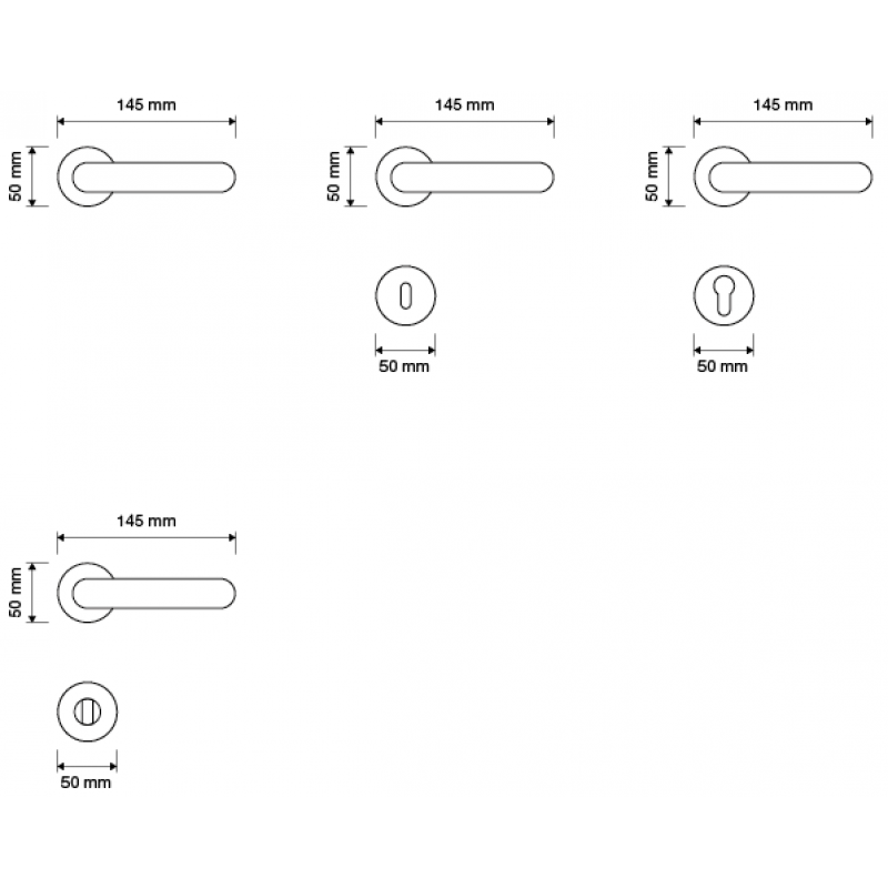 Cosmic Cromo Satinado Manija de Puerta en Rosette Linea Calì Crystal