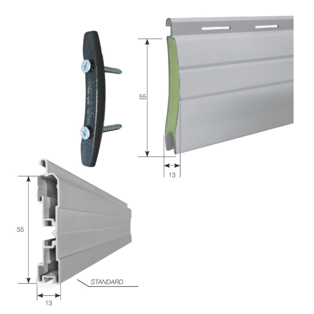 Croci Persiana Enrollable Aluminio Alta Densidad SAR-132 Grifo Seguridad