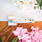 Manija cromada Elle pulida con roseta cuadrada para Architecture Studio Linea Calì