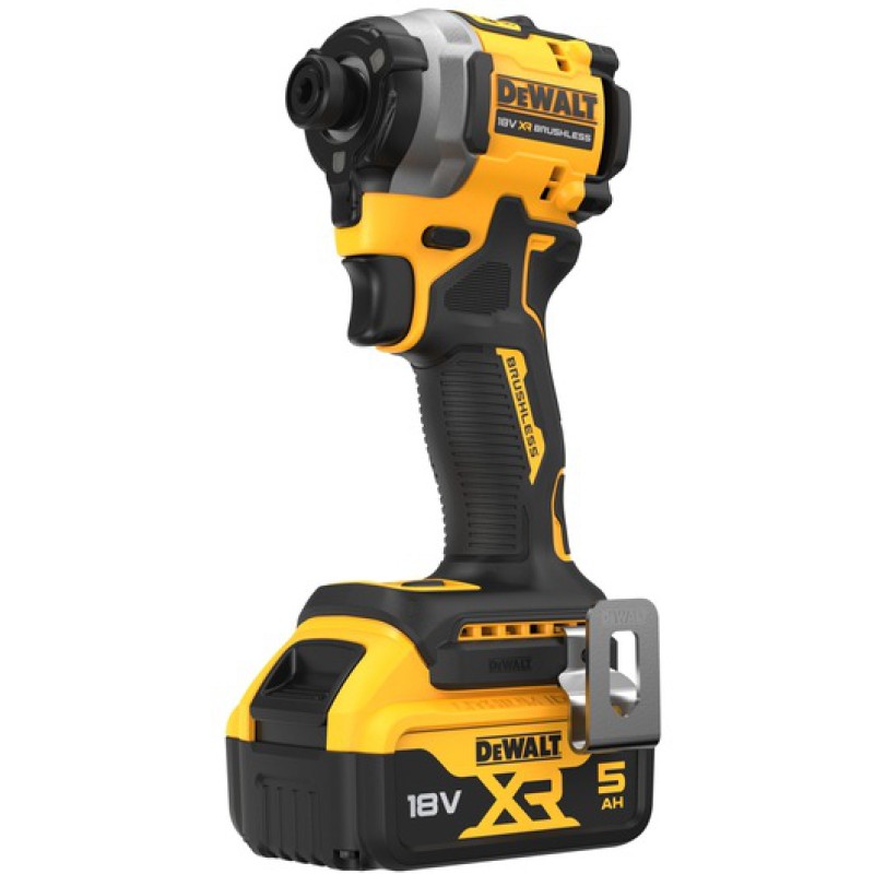 DEWALT DCF900P2T-QW Atornillador de impacto 18V XR BRUSHLESS 1/2” alta  potencia 4 modos con 2 baterías de 5 Ah, cargador y maletín