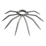 Bolardo antirrobo Diámetro de 80 mm con Retrocollare Grimpo con puntas de lluvia externas lejos de la pared