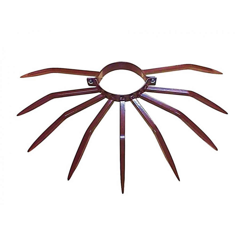 Diámetro del bolardo antirrobo 120 mm Grimpo para tubos externos Tipo Precipitación en acero pintado marrón