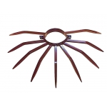 Diámetro del bolardo antirrobo 120 mm Grimpo para tubos externos Tipo Precipitación en acero pintado marrón