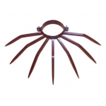 Diámetro del bolardo antirrobo 120 mm Grimpo para tubos externos Tipo Precipitación en acero pintado marrón