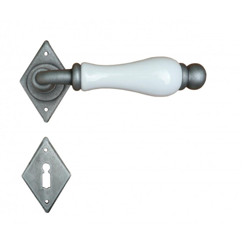 Dublín Galbraith manija de la puerta con Rosetta y la boquilla