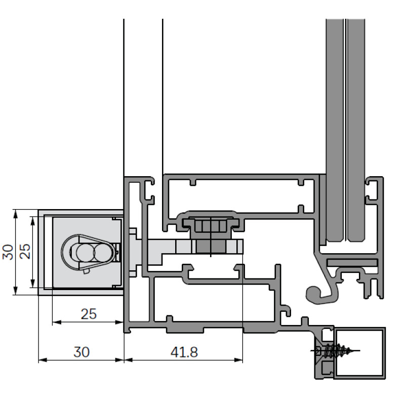 E-LOCK ULTRAFLEX UCS Actuador Lineal Herrajes Perimetrales