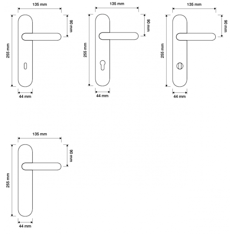 Epoca Manija en la Placa para Puerta Linea Calì Vintage