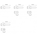 Epoca Bronce Mate Manija de Puerta en Rosette Linea Calì Vintage