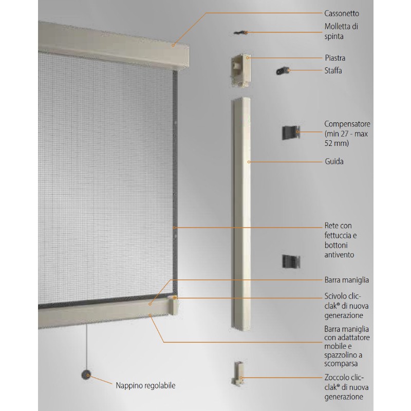 Estetika Incasso Bettio Mosquito Antibite para Ventana