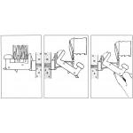 Deje de persianas automáticas en negro de plástico con tornillo y taco IBFM