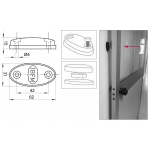 Tope de puerta magnética para Hierro Puertas de madera o de aluminio IBFM