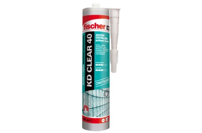 Fischer KD CLEAR 40 Adhesivo Sellante Cristalino para Vidrio