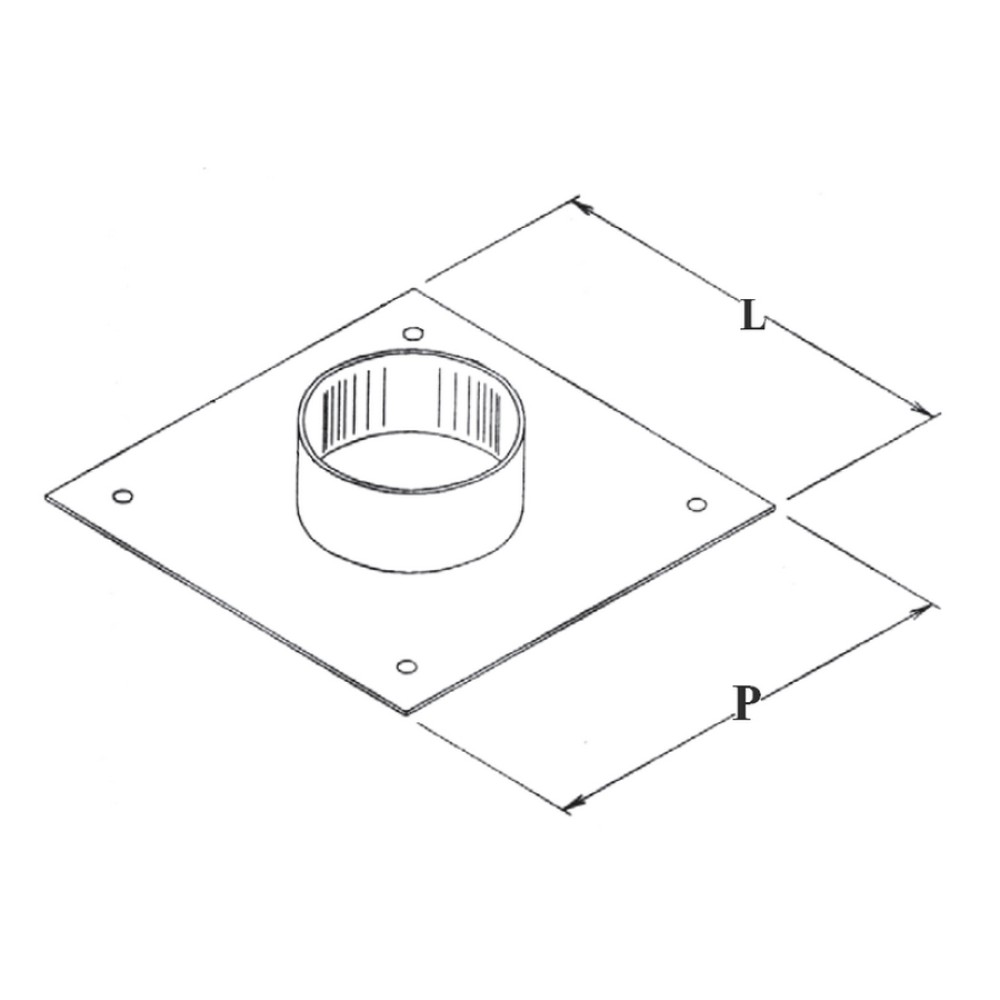 Campanas con Bridas Conexión de Cuadrado a Redondo