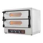 Horno Eléctrico Doble para Pizza Kube 2 Acero Inoxidable Calidad Italiana