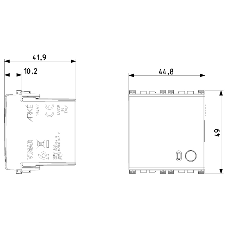 Lector Externo Tarjeta Inteligente NFC/RFID IoT 19462 Arké Vimar