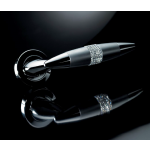 Havana Mesh Cromo Brillo Manija de Puerta en Rosette Linea Calì Crystal