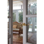 Heidi Linea Calì Manija de Puerta Clásica de Latón con Roseta