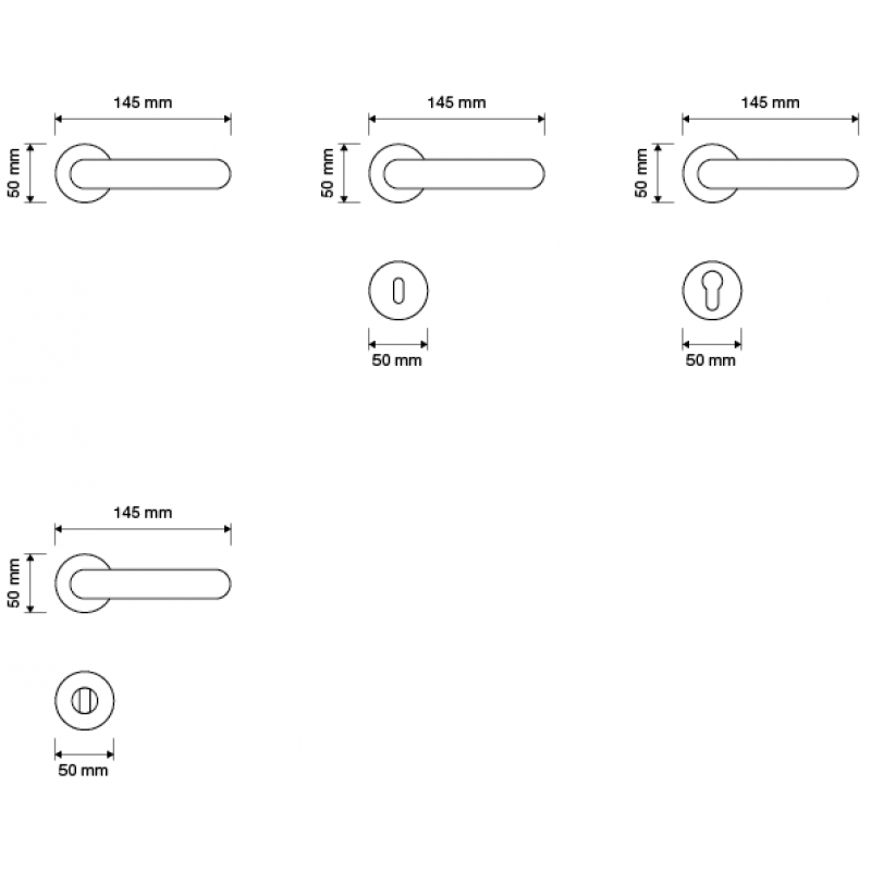 Idea Oro Brillo Manija de Puerta en Rosette Linea Calì Crystal