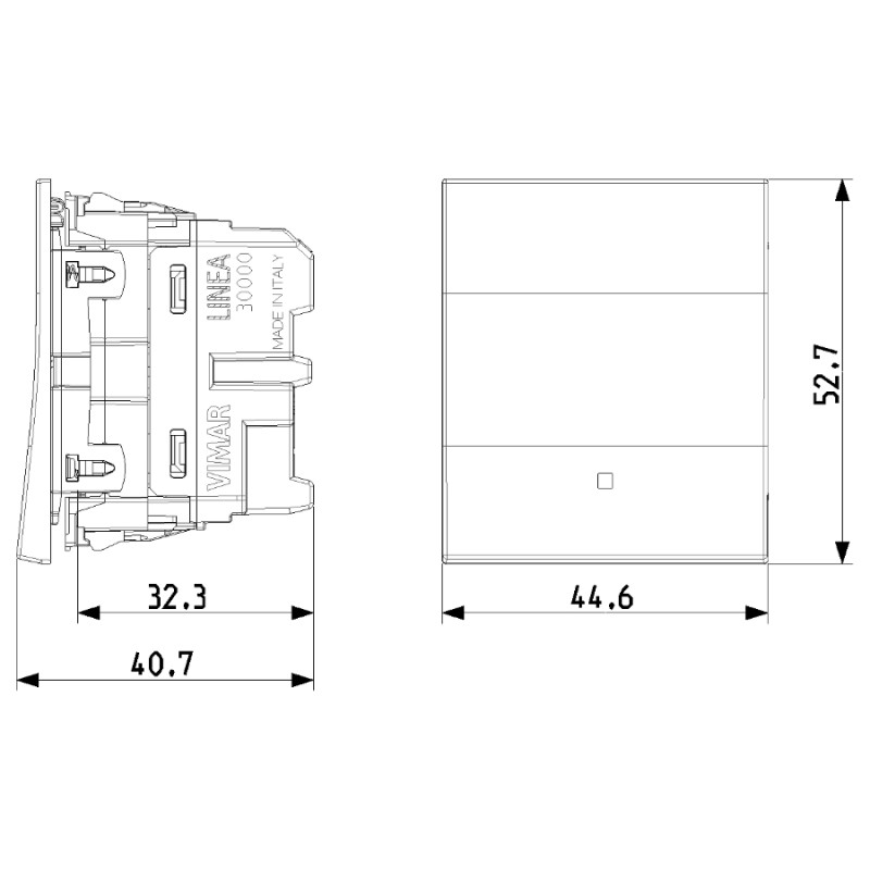 Interruptor VIMAR LINEA 30000.2B/C/G Alineado e Iluminable